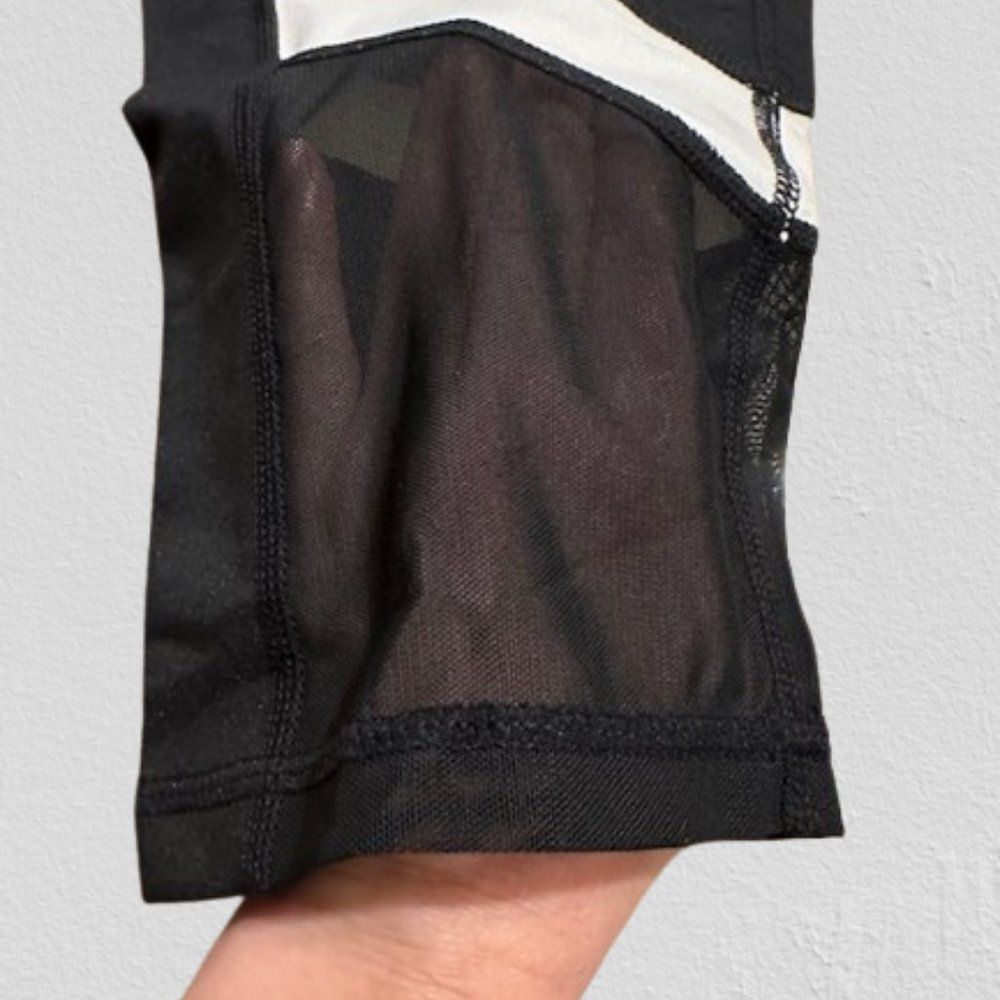 Black High Waisted Color Block Leggings 4326 NWT - Picture 6 of 8